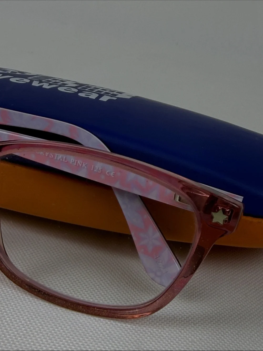 Pez Eyewear P12002 Glasses Kids Crystal Pink Floral Star Accents 48-16-125